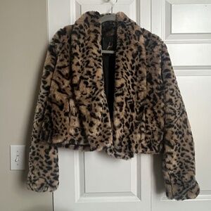 Jack by BB Dakota / Faux Fur Cropped Jacket / M